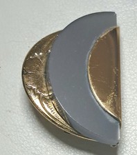 Vintage ERMANI BULATTI Earrings RARE ART DECO GEOMETRIC 1980s,clip on 3cm