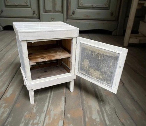 Antique white painted larder - painted,