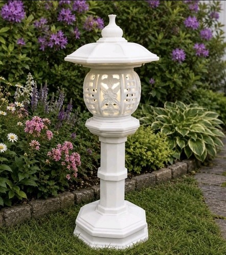 Large garden lantern statue - large,