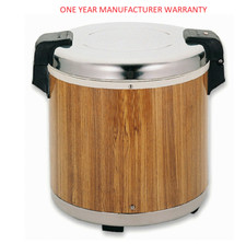 LARGE Wood Grain Rice Warmer 50 Cups for Restaurant Take Away 14.2 Litre