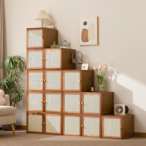 Modular bamboo cube storage - modular,