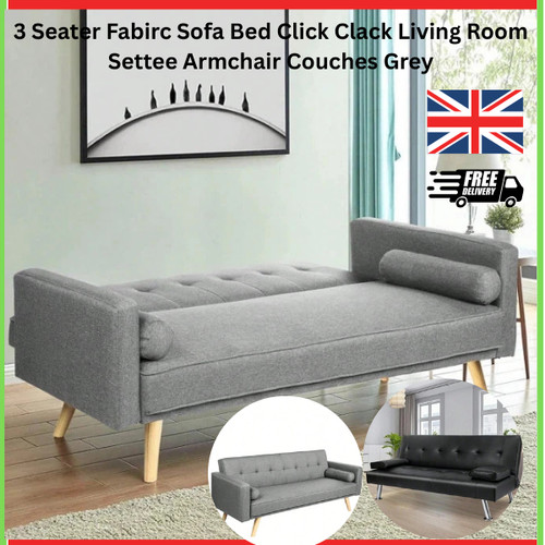 Seater fabirc sofa bed click - seater,