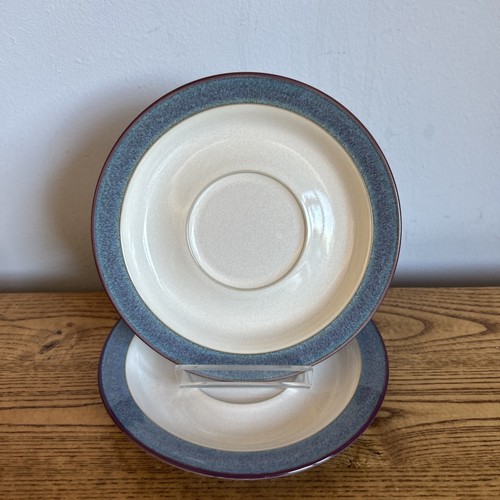Denby storm grey saucers - storm,