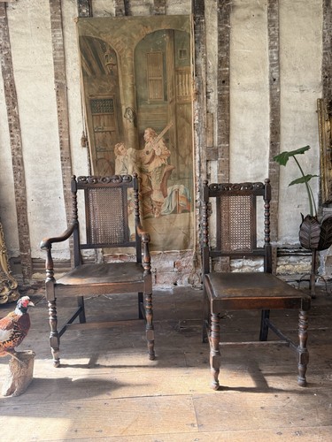 Pair antique oak - antique, in