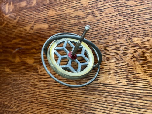 Vintage gyroscope metal toy - gyroscope,