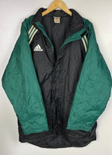 ADIDAS RAIN COAT Size L (fits like XL) 44" Men's Padded Winter Jacket 90's Vtg