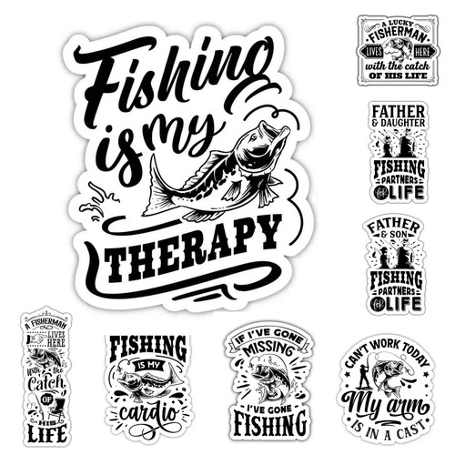 Fishing stickers vinyl - stickers,
