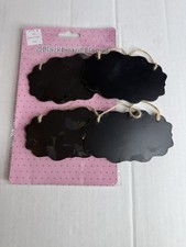 4 X Hanging Blackboard Plaques Chalkboard Signs Wedding Party Decor DIY Crafts