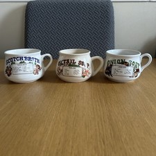 Vintage Soup Cups x 3 Mugs