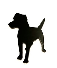 Patterdale Terrier Dog Fridge Magnet in Black With Gift Bag