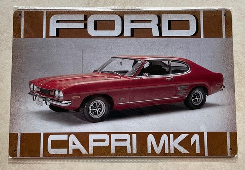 Red ford capri car metal - car,