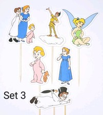 Peter Pan cupcake toppers x6 Various Designs ,Cake toppers available too!