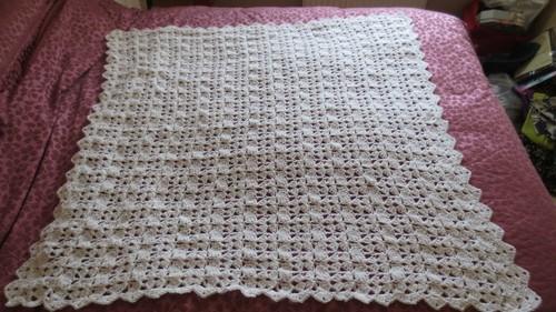 Hand crocheted baby shawl - crocheted,