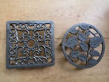 CAST IRON rustic vintage TRIVET Hot plate stand holder kitchen worktop protector