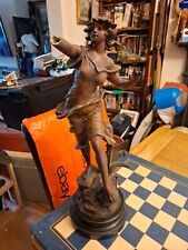 Antique Art Nouveau French Spelter Figure SIGNED Geo. Maxim Rosee de Matin 52cm