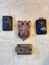Lot of 4 Antique Brass Heavy Duty Deadbolt & Latches YALE Eagle VTG