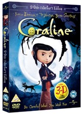 Coraline DVD (2009) Henry Selick cert PG 2 discs Expertly Refurbished Product