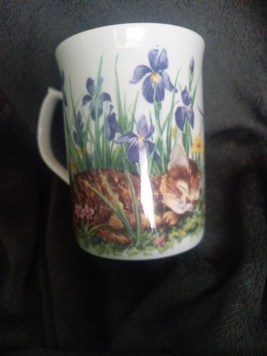 Vintage fenton mug cup - fenton, cats