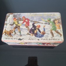 BOITE HUNTLEY AND PALMERS Children's Biscuits Vintage Chien Publicitaire Box