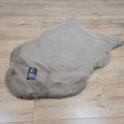 Faux rabbit fur rug mushroom - rug,