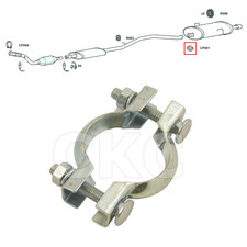 For Peugeot 206 2.0 MK1 Models 1999 To 2007 Rear Silencer Back Box Exhaust Clamp