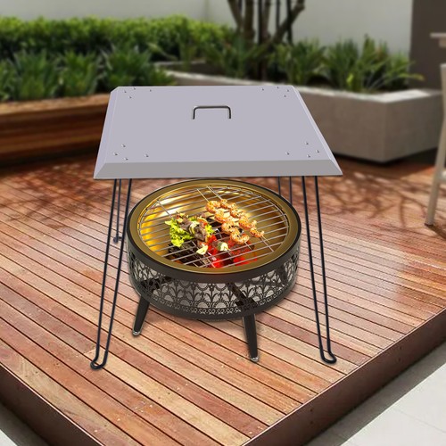 Portable square fire pit heat - square,