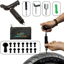 GRAND PITSTOP Tubeless Tyre Puncture Repair Kit for Motorcycle, Cars with Mushro