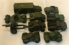 Dinky Toys 1950s/60s Army Vehicles - Job lot of 10. Vintage Collectible Unboxed 