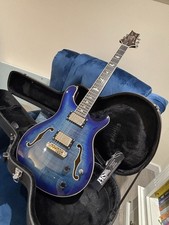 PRS SE Hollowbody Electric Guitar, Blue Burst With Case 