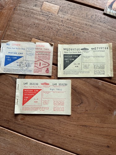 Motor fuel ration books - books,