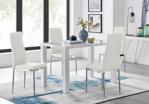 Pivero white high gloss - pivero, dining