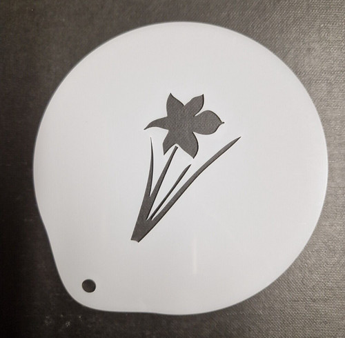 Easter dafodil coffee stencil - dafodil,