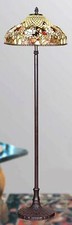Flowers And Herbs Tiffany Style Handcrafted Glass Floor Lamp 16x62 inch