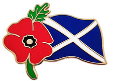 Scotland Poppies Pin Badge Brooch Lest We Forget Memorial