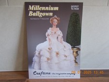 Craftime Dolls Clothes Knitting Pattern GCP 27 Millennium Ballgown For 17" Doll