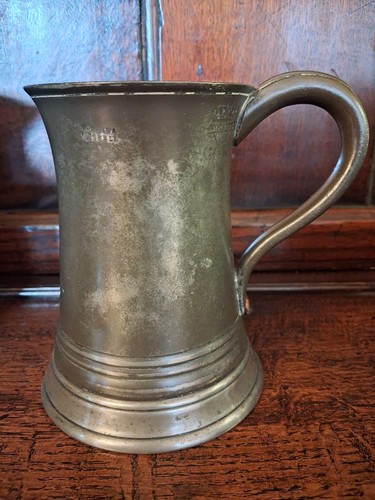 19th cent pewter pint tavern - 1,
