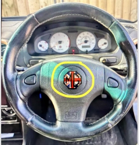 Steering wheel badge - mg,