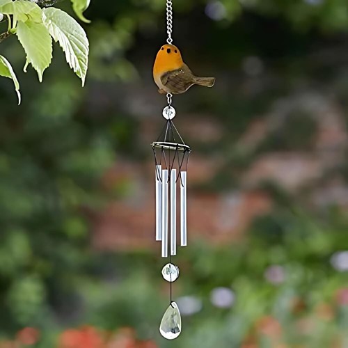 Wind chimes robin - wind, crystal
