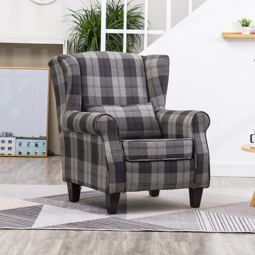 Fabric wingback tartan check - tartan,