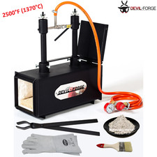 DEVIL-FORGE DFPROF2+1D Gas Propane Forge Farrier Burner Furnace +Tongs UK (NEW)