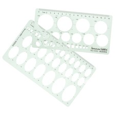  2 Pcs Circle Stencils Template Templates Circles Geometric Drawing