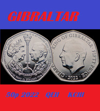 Gibraltar coin 50p pence 2022