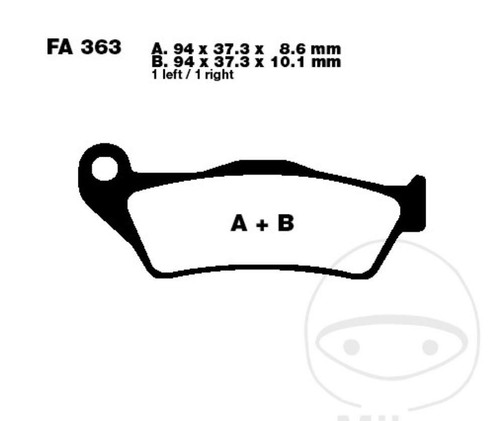 Ebc brake pads - ebc, fa363