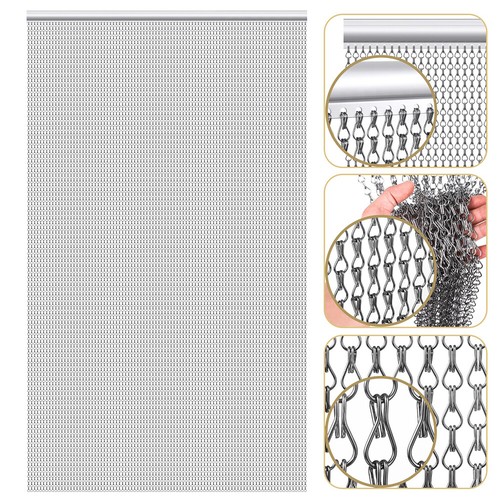 Aluminium door fly screen - aluminium,
