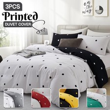 3pcs Polka Dot Duvet Cover Set