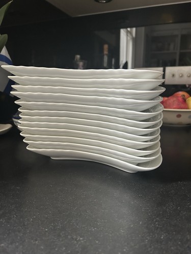 Half moon plates white - plates,
