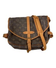 LOUIS VUITTON Saumur Shoulder Bag Brown