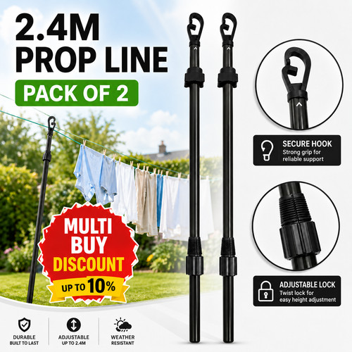 Extending clothes prop - x,