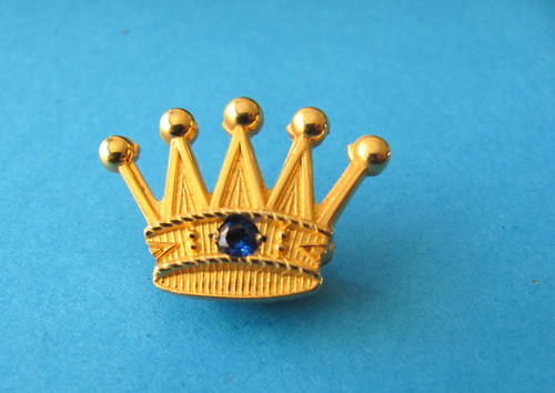 Vintage crown brooch badge - brooch, /