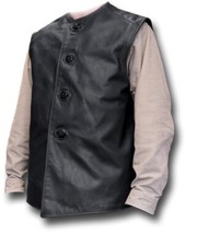 BLACK LEATHER JERKIN BRAND NEW